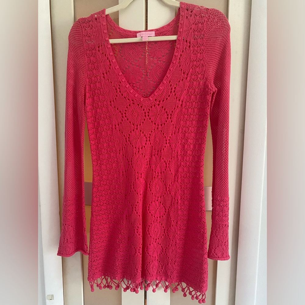 Lilly Pulitzer Beach Cover Crotchet size Small Pre-owned